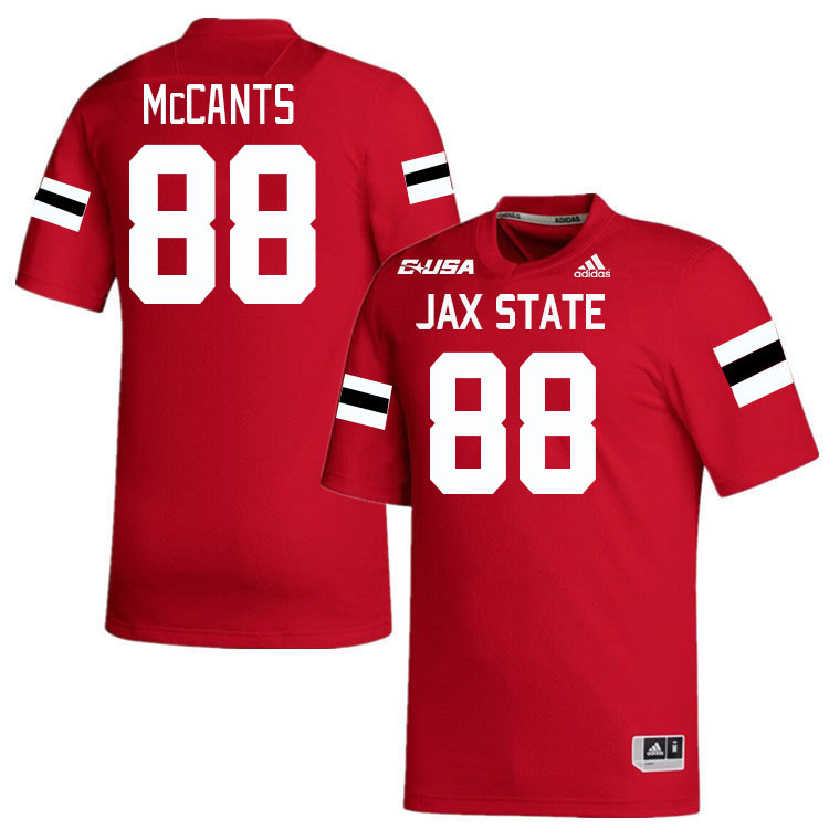 #88 Jordan McCants Jacksonville State Gamecocks College Football Jerseys Stitched-Red